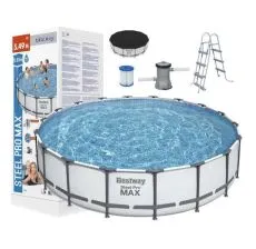 BESTWAY Okrugli bazen sa metalnim okvirom, merdevinama i filter pumpom 549x122m Steel Pro max,