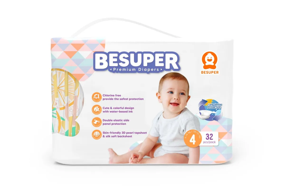 BESUPER Premium Pelene 4 (L, 9-14 kg) 32 kom