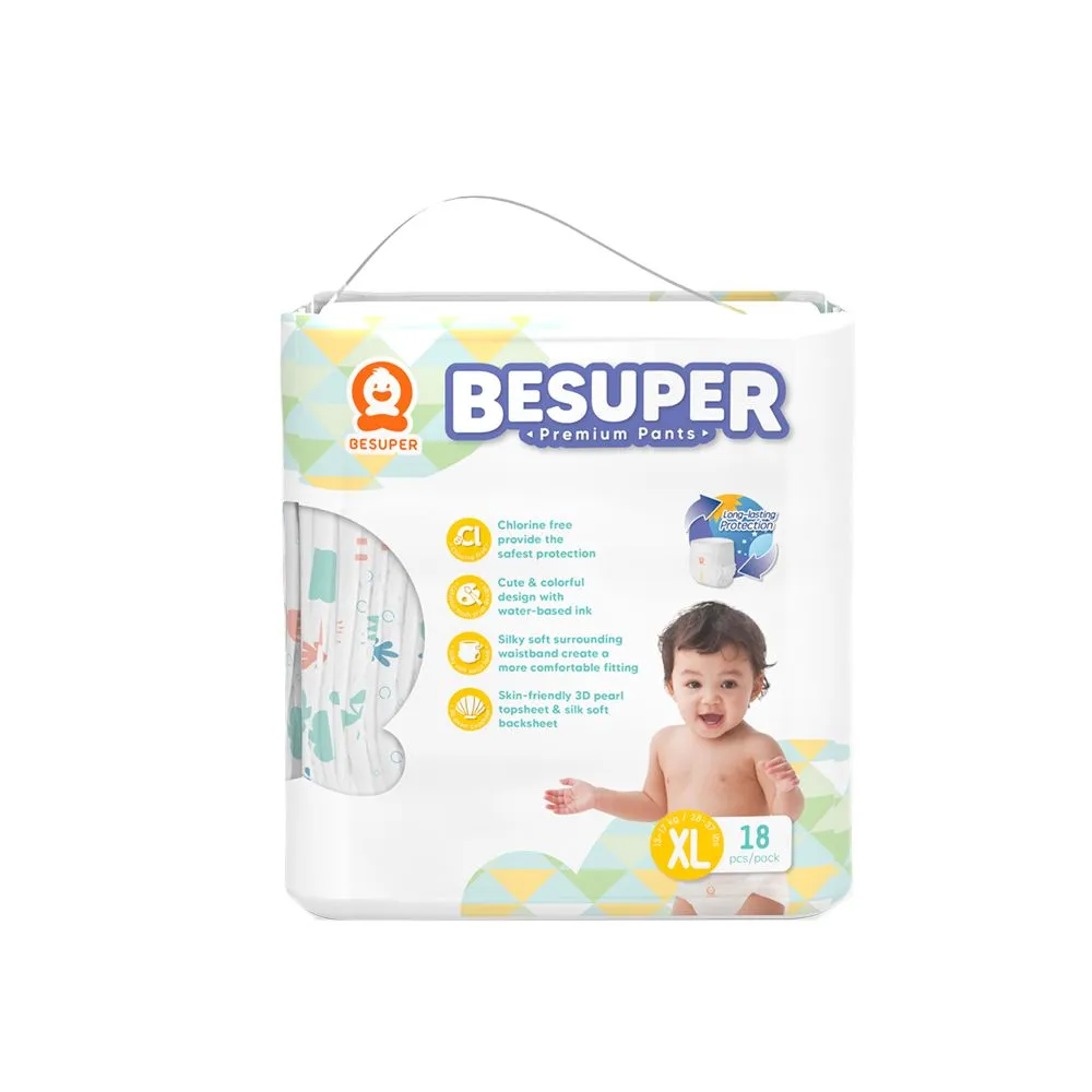 BESUPER Premium Pelene-Gaćice XL (13-17 kg) 18 kom