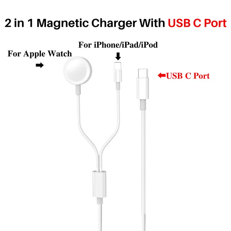 Bezicni punjač za Apple watch i kabel Type-C na Ligntning