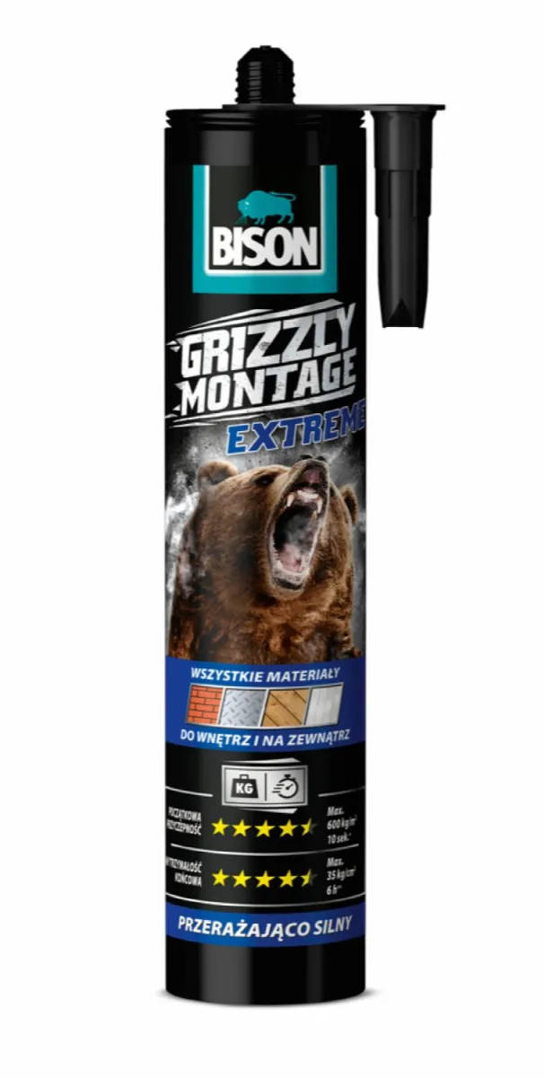 BISON Grizzly Extrem Montažni Lepak Beli 370Gr 274539