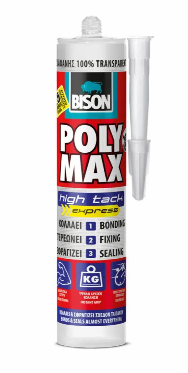 BISON Poly Max High Tack Transp Crt 300G 256918