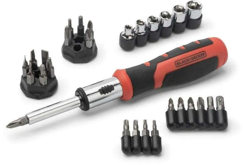 BLACK+DECKER Odvijač sa račnom + set nastavaka
