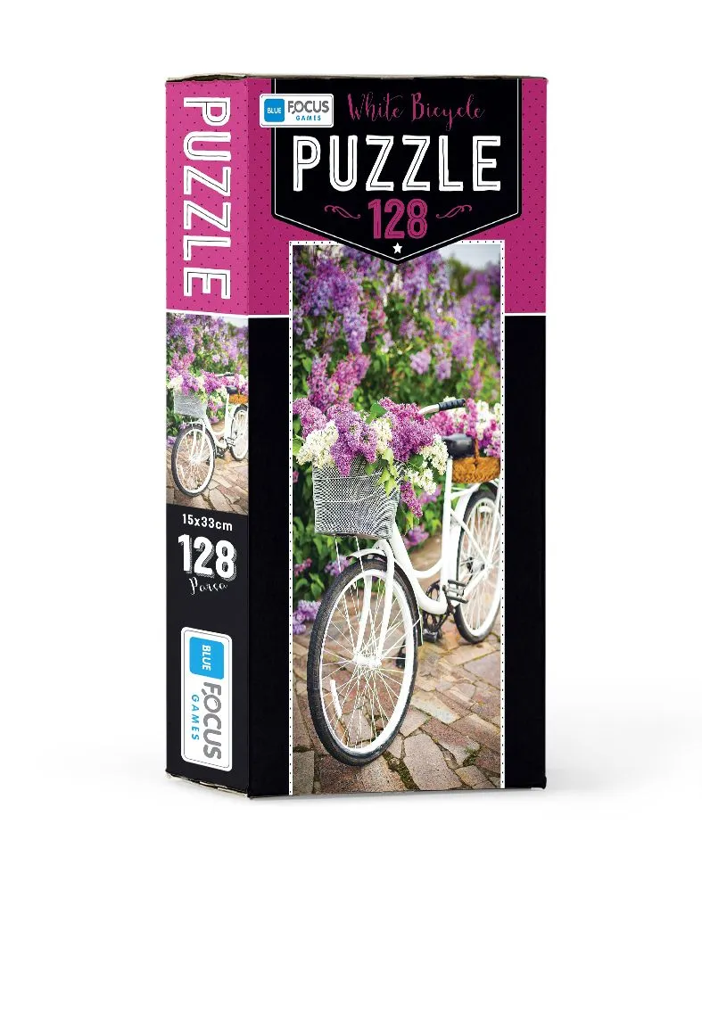 BLUE FOCUS Puzzle Bela bicikla – 128 delova