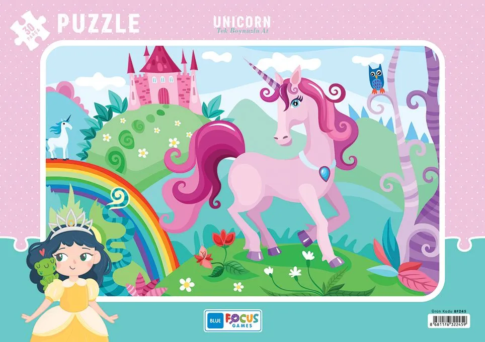 BLUE FOCUS Puzzle Jednorog – 30 delova