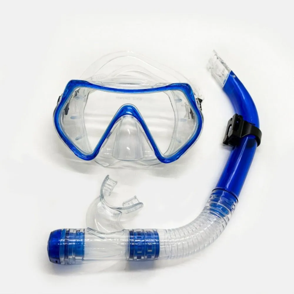 BLUE REEF Set maska plastic semi-dry snorkel set U