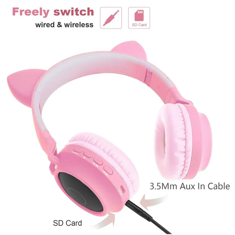 Bluetooth slušalice BT028C (S28) roze