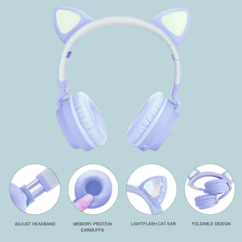 Bluetooth slušalice BT028C (S28) svetlo plave