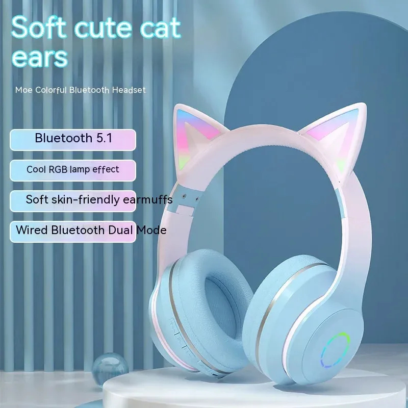 Bluetooth slušalice LED crne
