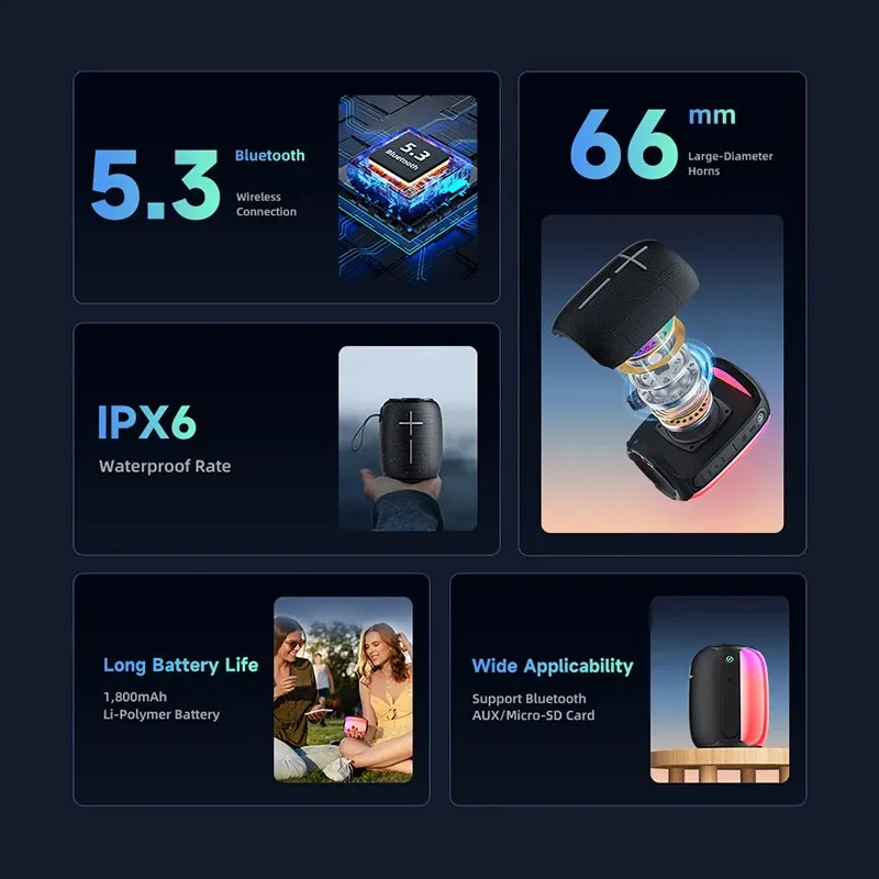 Bluetooth zvučnik Awei Y525 crni