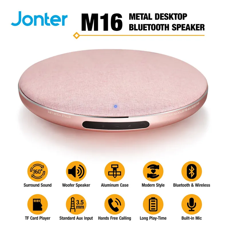 Bluetooth zvučnik Jonter M16 BTSM1/ 16 pink