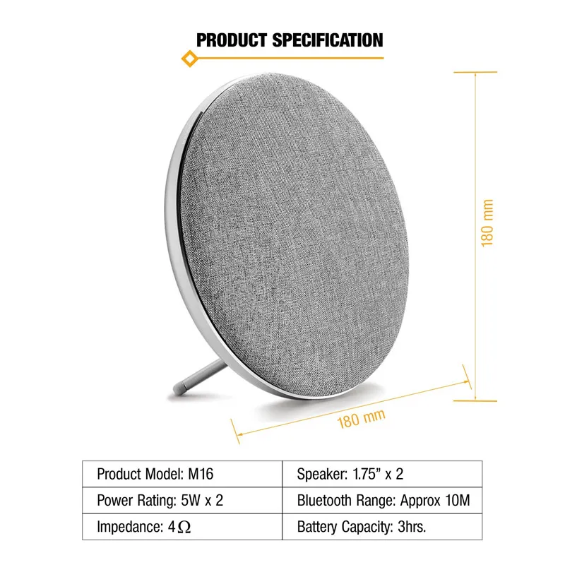 Bluetooth zvučnik Jonter M16 BTSM1/ 16 sivi