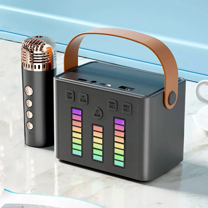 Bluetooth zvučnik karaoke set sa mikrofonom Q-2 crni