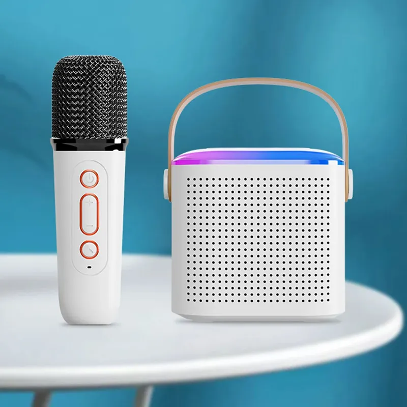Bluetooth zvučnik karaoke set sa mikrofonom Y-1 beli