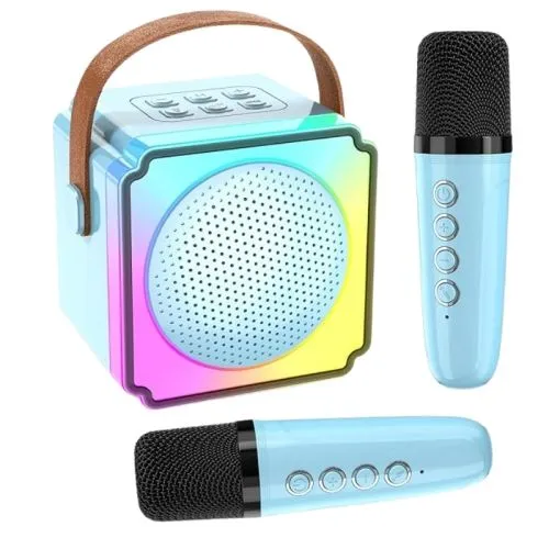 Bluetooth zvučnik P8/ Karaoke sa 2 mikrofona/ plava
