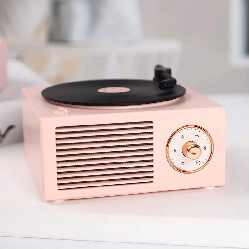 Bluetooth zvučnik Retro Vintage 3D roze