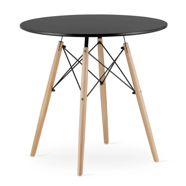 BOLZZ Torino okrugli sto 80 cm black