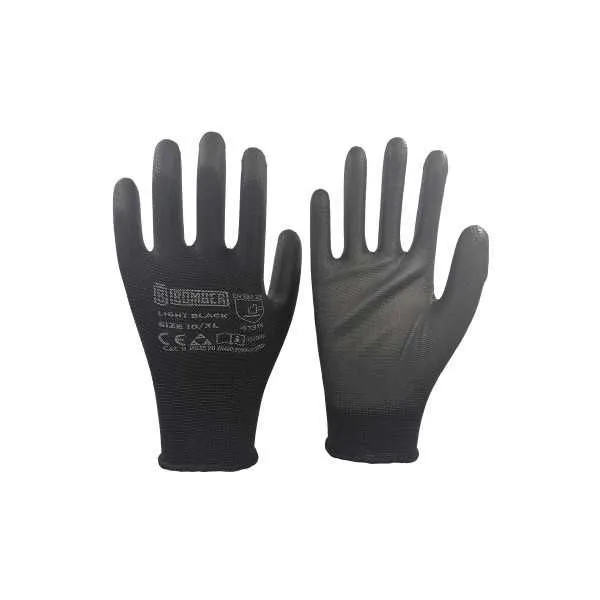 BOMBER Rukavice Light Black - (u pakovanju 12 pari)
