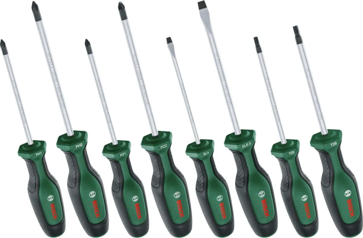 BOSCH 8-delni set odvijača PH/PZ/SL/TX