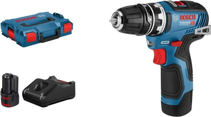 BOSCH Aku bušilica-odvrtač GSR 12V-35 FC u L-BOXX 102 sa 2 x 3,0 Ah
