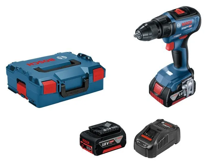BOSCH Aku bušilica-odvrtač GSR 18V-50 u L-BOXX 136 sa 2 x 5,0 Ah Li-ion , brzi punjač