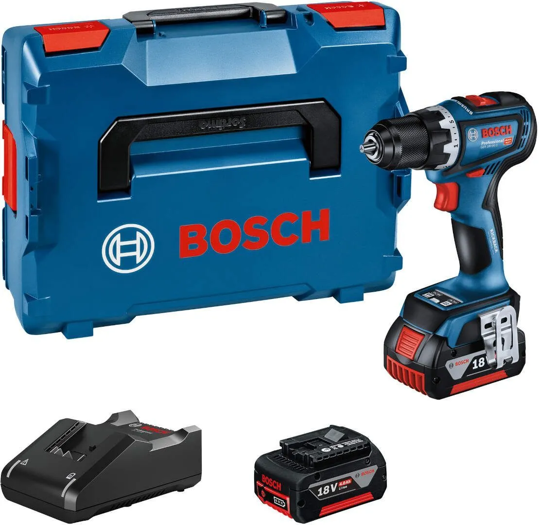 BOSCH Aku bušilica-odvrtač GSR 18V-90 C u L-BOXX 136 sa 2 x 5/0 Ah Li-ion / brzi punjač