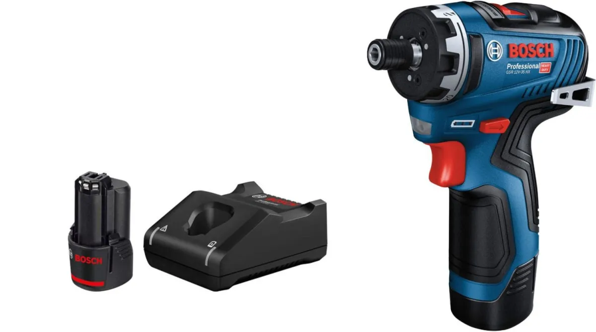 BOSCH Aku odvrtač GSR 12V-35 HX u kartonskoj kutiji sa 2 x 3,0 Ah , brzi punjač
