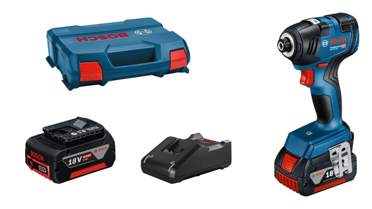 BOSCH Aku udarni odvrtač GDR 18V-200 sa 2 x 4,0 Ah Li-ion , brzi punjač