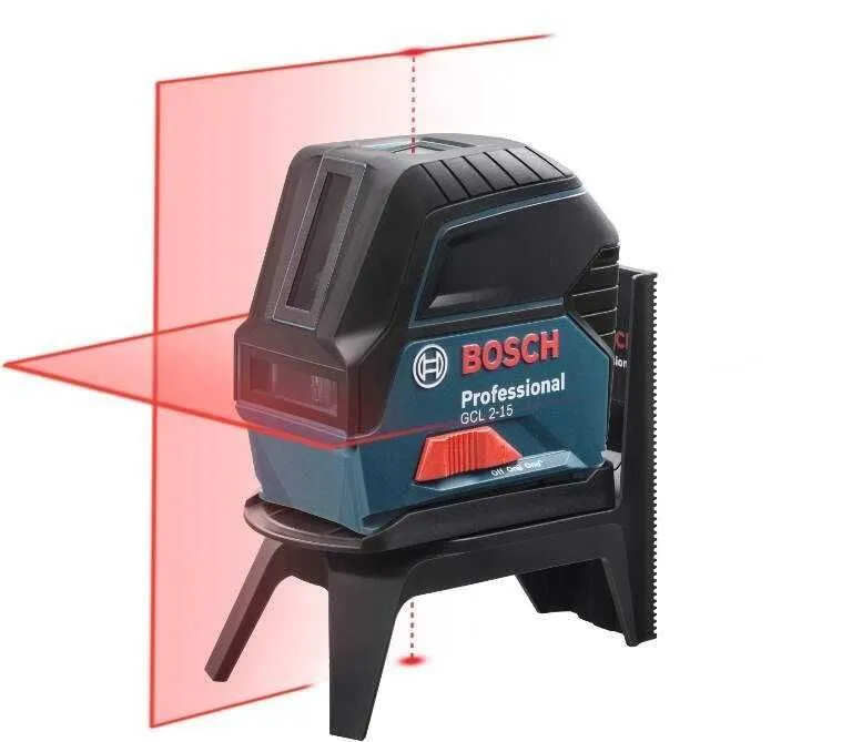 BOSCH Kombinovani laser 15m sa dve linije i dve tačke GCL 2-15, magnetni nosač sa štipaljkom, kofer