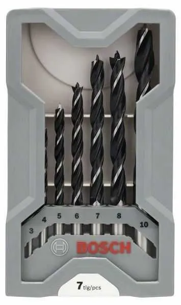 BOSCH Komplet burgija za drvo 7/1, 3–10 mm