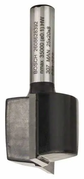 BOSCH Ravno glodalo 8 mm, D1 25 mm, L 19,6 mm, G 51 mm