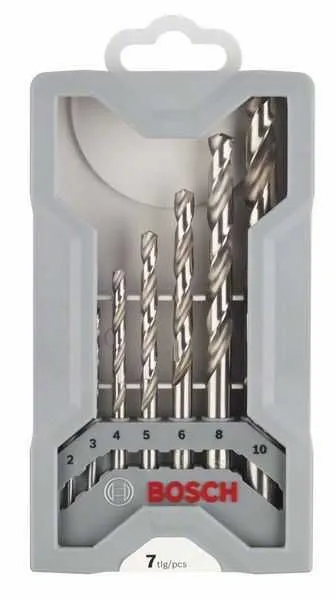 BOSCH Set burgija za metal 7/1 Mini-X-Line HSS-G, 135°, 2–10 mm