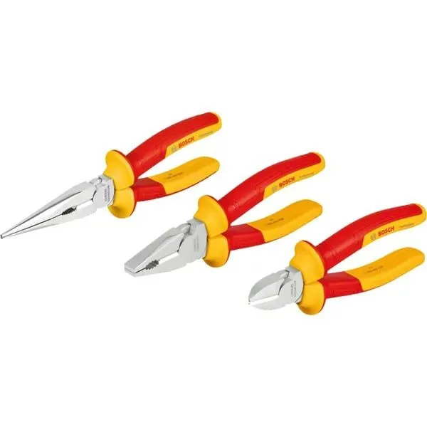 BOSCH Set električarskih klešta VDE 3 komada