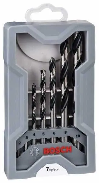 BOSCH Set spiralnih burgija 7/1 Mini-X-Line komplet HSS PointTeQ 2–8 mm