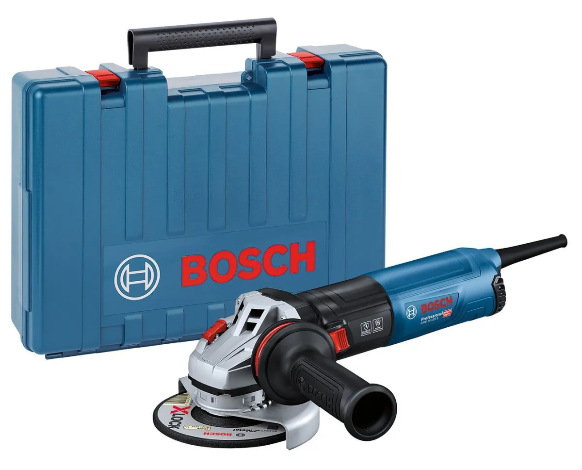BOSCH Ugaona brusilica GWS 14-125 S, 1400W, u koferu sa dodatnom drškom