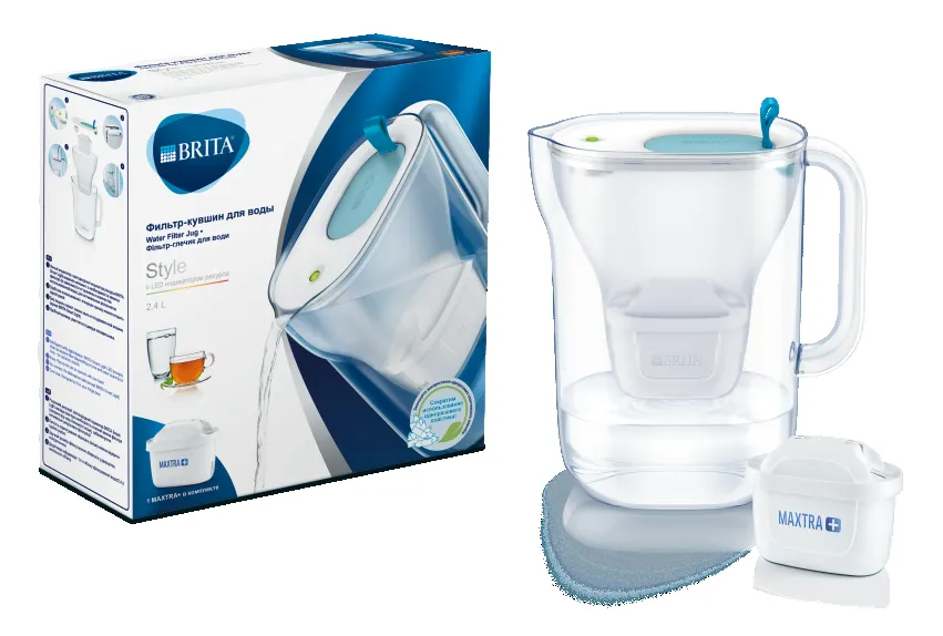 BRITA Bokal za filtriranje vode Style 2,4 L plavi