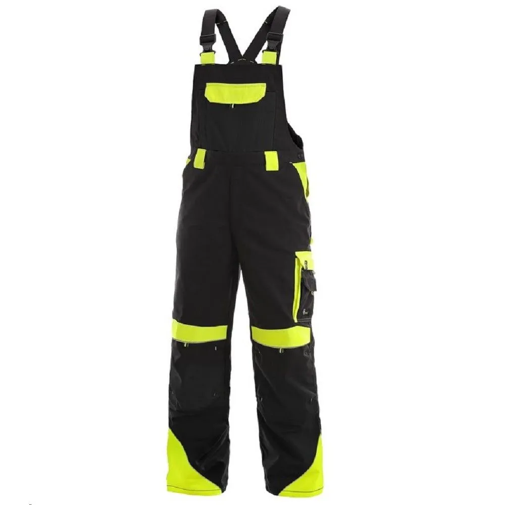CANIS Radne pantalone na tregere Sirius Brighton/ crna/žuta