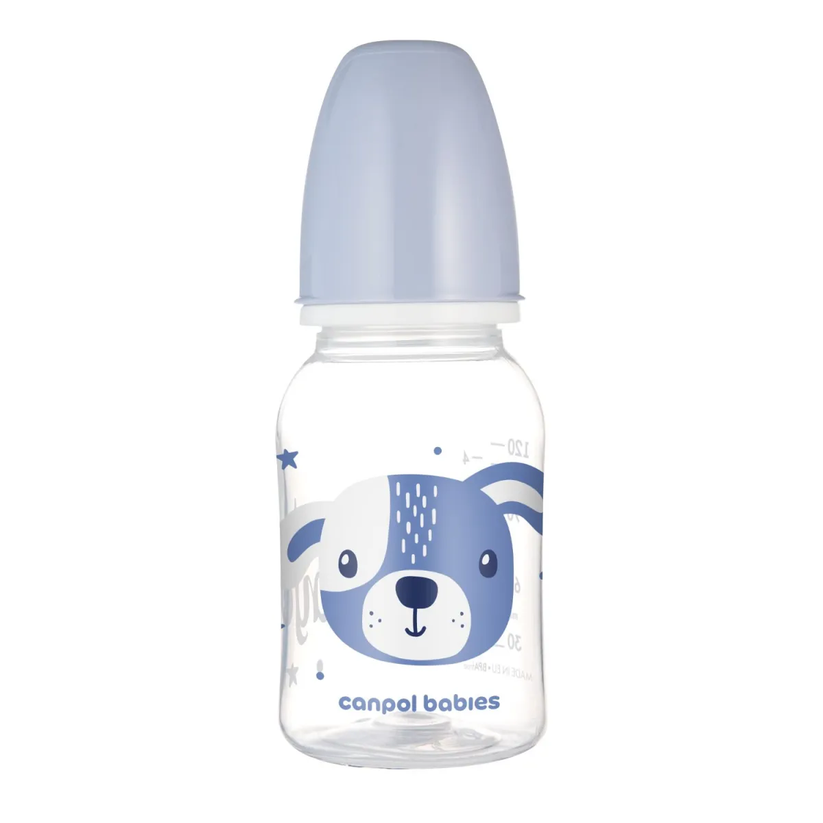 CANPOL BABIES Flašica za bebe 120ml Cute animals, plava