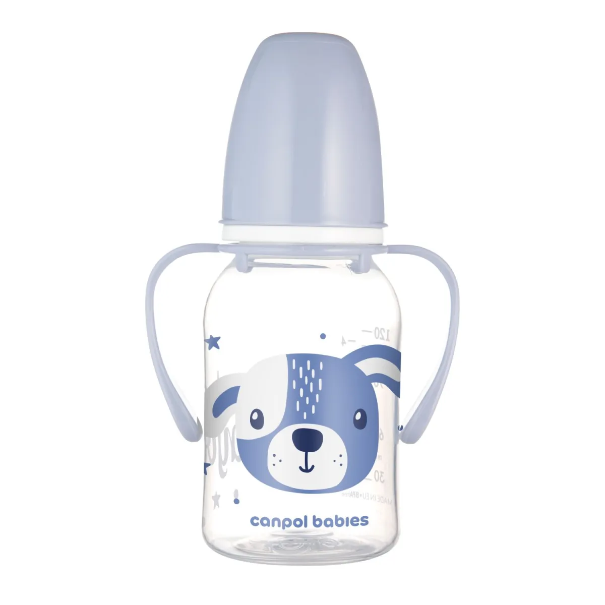 CANPOL BABIES Flašica za bebe sa ručkama 120ml, plava