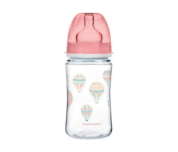 CANPOL Flašica za bebe sa širokim vratom 300 ml, pp - "Easystart"- Padobrančići 32/225