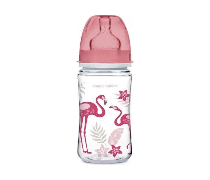 CANPOL Flašica za decu sa širokim vratom 240 ml , pp - "Easystart"- 35/22 "Džungla"