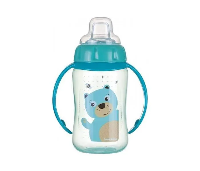 CANPOL Flašica/šolja sa kljunom i ručkama 56/512  "Happy Aanimals -Training" 320 ml - "Meda"