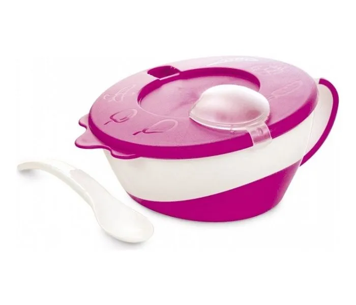 CANPOL Činija sa kašikom za bebe 31/406 - roze boje