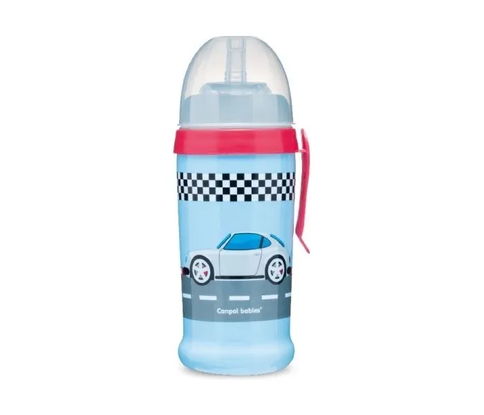 CANPOL Non-Spill sportska šolja - "Trkački automobil" tamno plavi 56/516