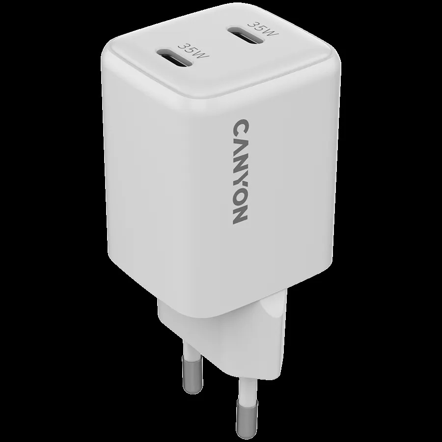 CANYON Punjač CU35CC GaN 35W 2xPD/ bela