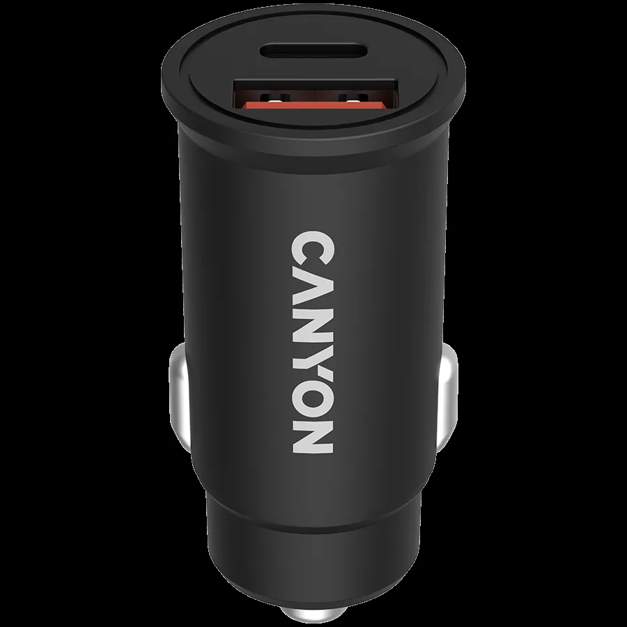 CANYON Punjač za auto USB-A/C,С-20B03