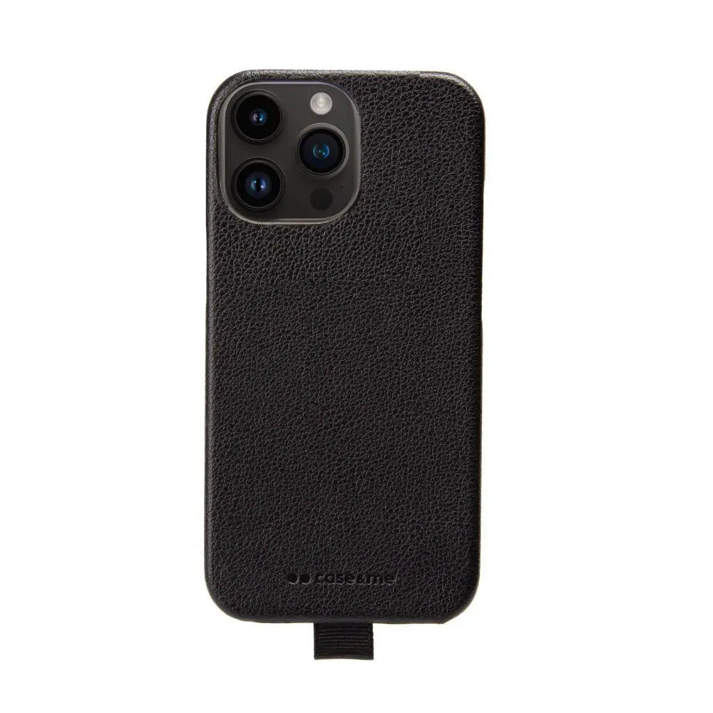 CASE&ME Futrola od eko koze iPhone 15 Pro crna