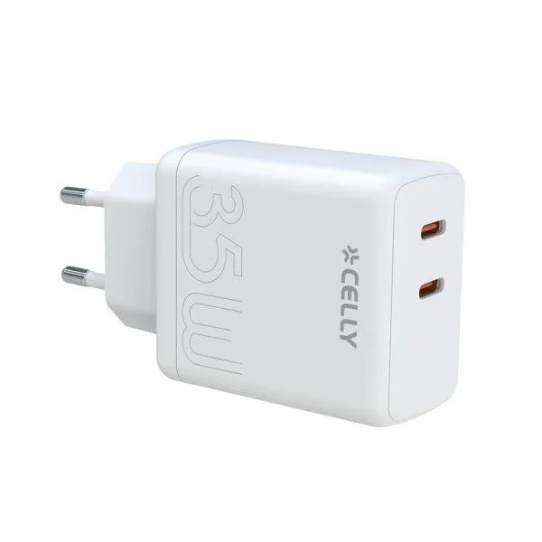 CELLY Kućni punjač ProPower od 35W sa 2 USB C konektora