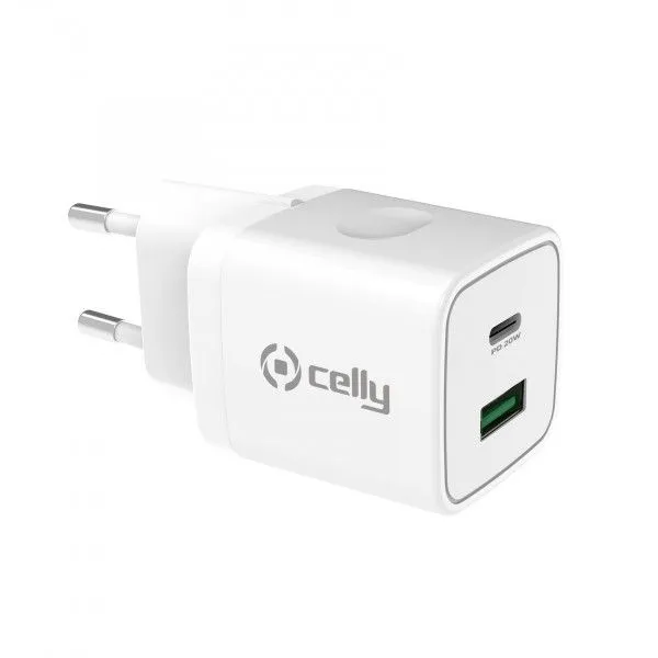 CELLY Kućni punjač ProPower TC2USBUSB-C20W sa dva ulaza