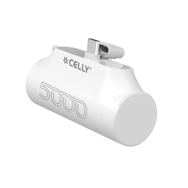 CELLY Power Bank Compact 5000 mAh/ bela